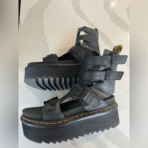 🖤 Doc Martens Black Leather Gladiator Sandals – Size 9 – Like New 🖤